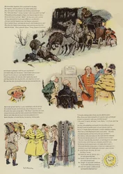 Der Gebissene beißt zurück, eine Geschichte aus den Tagen der Kutschen (Chromolitho)